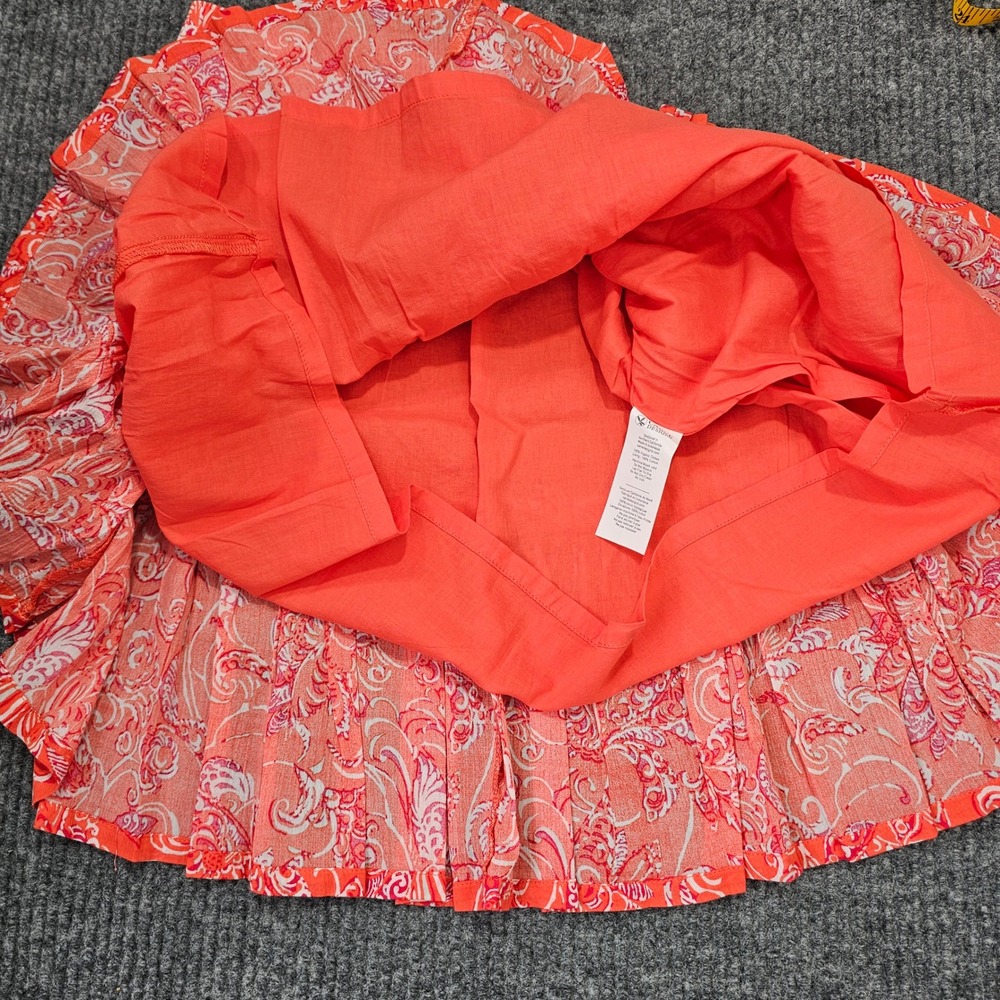 NWT Carve Designs Skirt Women Small Red Sienna Paisley Organic Cotton Mini - Picture 8 of 9